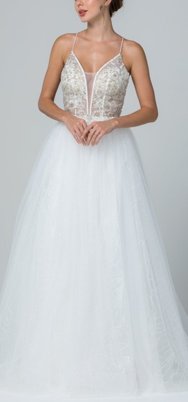 New formal wedding gown evening bridal dress